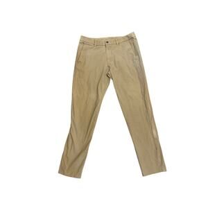 Men 34 Lululemon Khaki Beige Chino Pants Cotton Trousers Slacks Cotton Blend